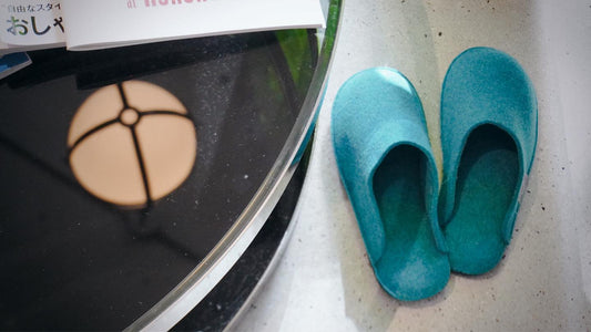 Le clare フェルト ルームシューズ Turquoise