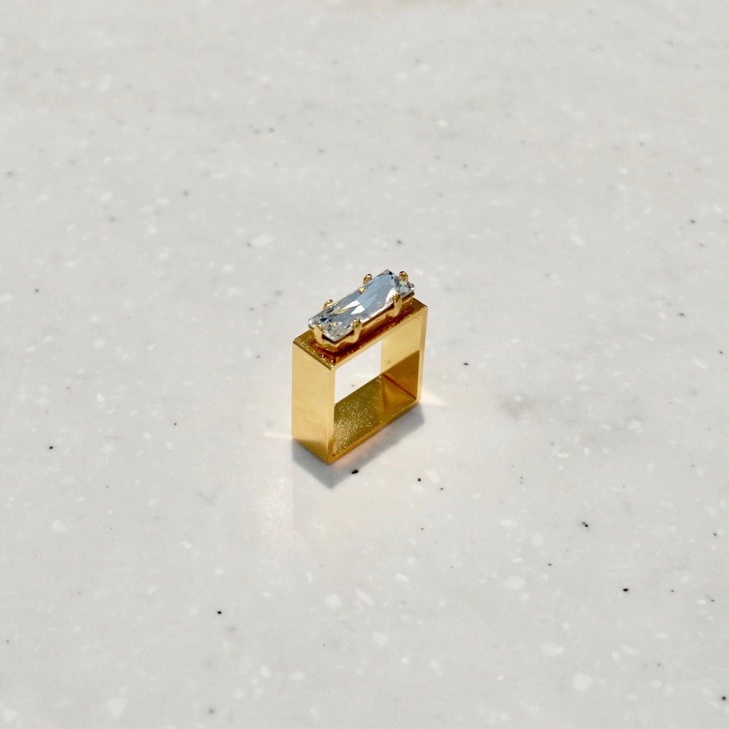 IMUKA TIMUKAT Paris Crystal Gold Square Ring