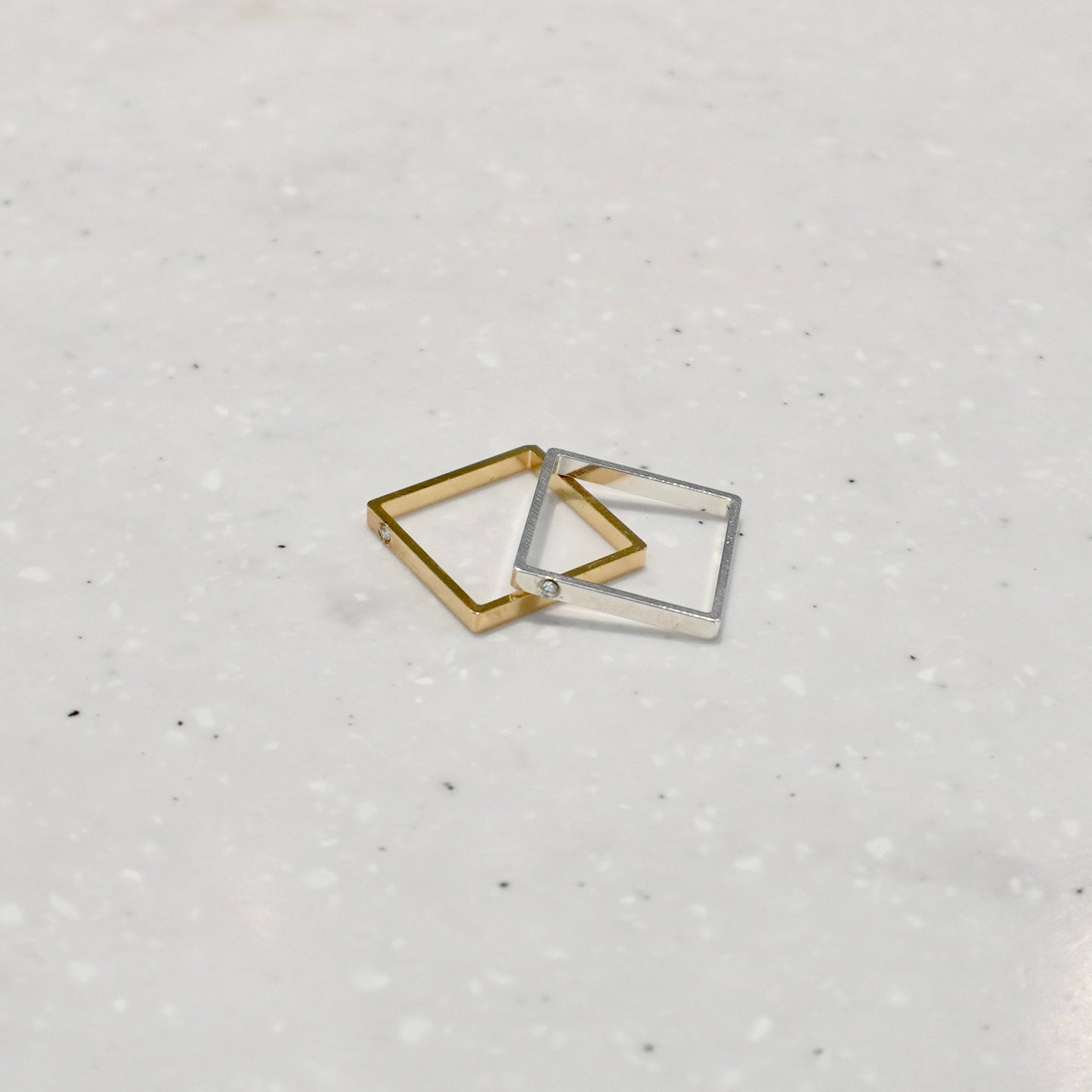 IMUKA TIMUKAT Paris Tiny Crystal Gold Square Ring