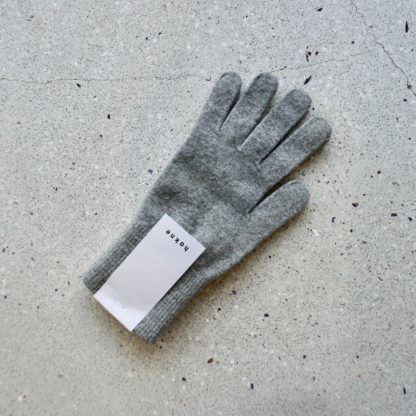 hakne ウール手袋 light gray